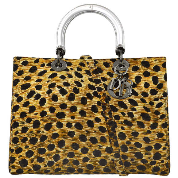 Dior Cheetah Calf Hair Shoulder Bag